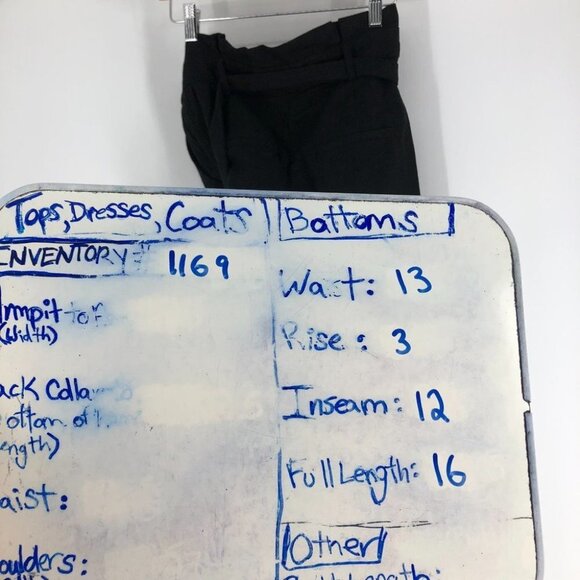 Dynamite Black Linen paper bag shorts metal ring waist tie XS - Picture 12 of 15